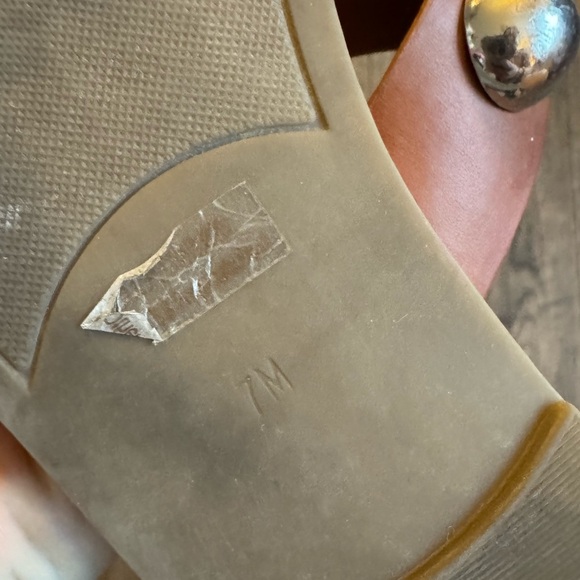 Marc Fisher Bryte Slide Sandals in Camel - Picture 5 of 5